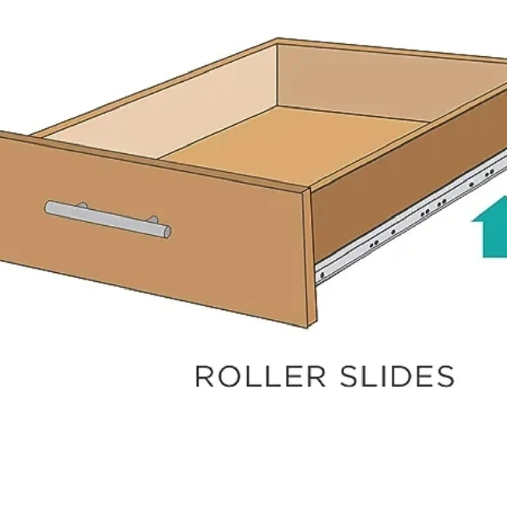 24-Inch Bottom Mount Drawer Slide Rails - white (2 sets included)